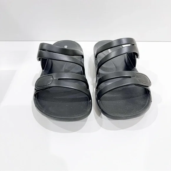 Style & Co Jessaa Double Band Slide Sandals EVA Adjustable Strap Black 9 NEW - Picture 2 of 10